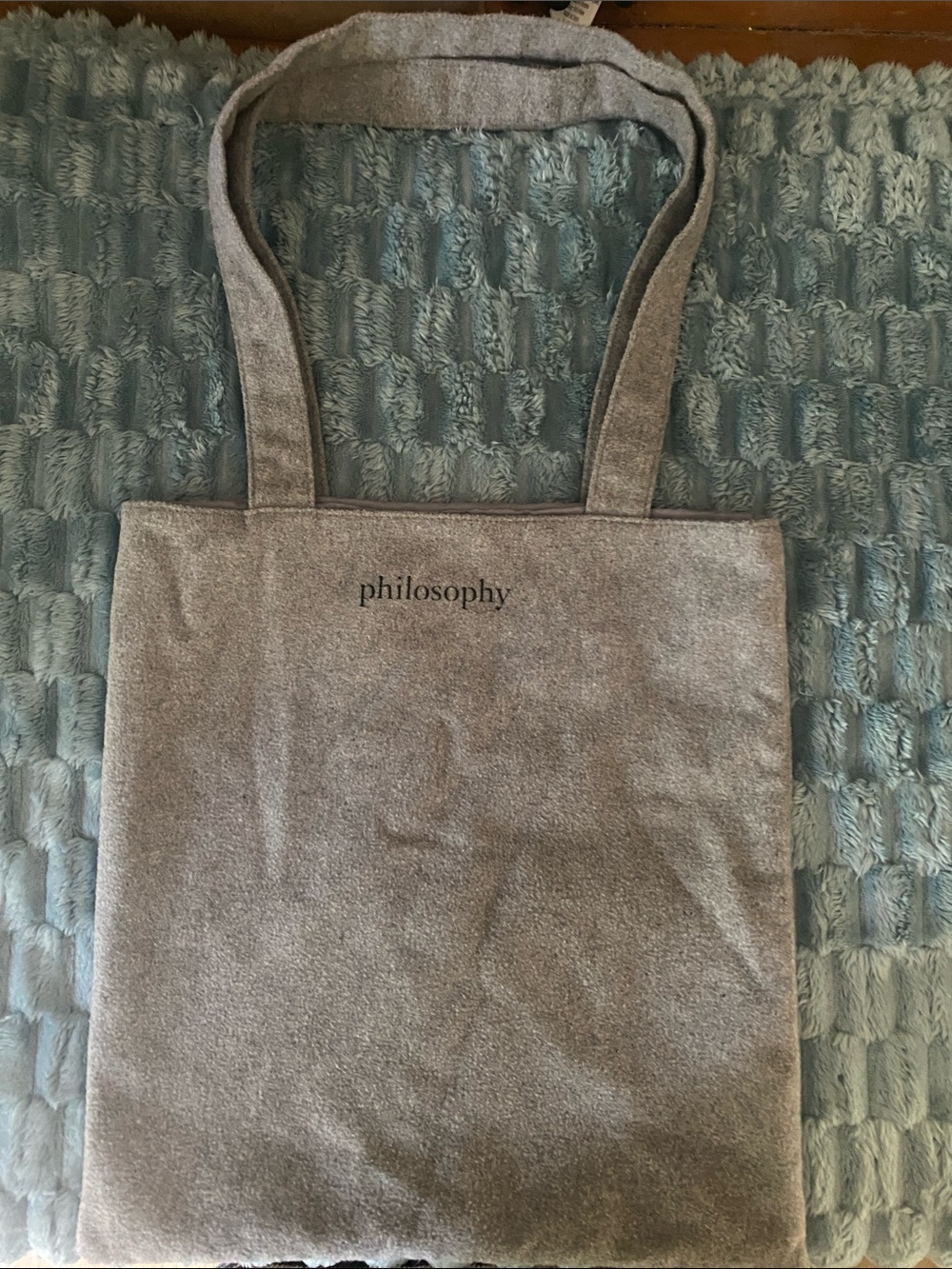 Philosophy Heather Fleece Gray Tote
